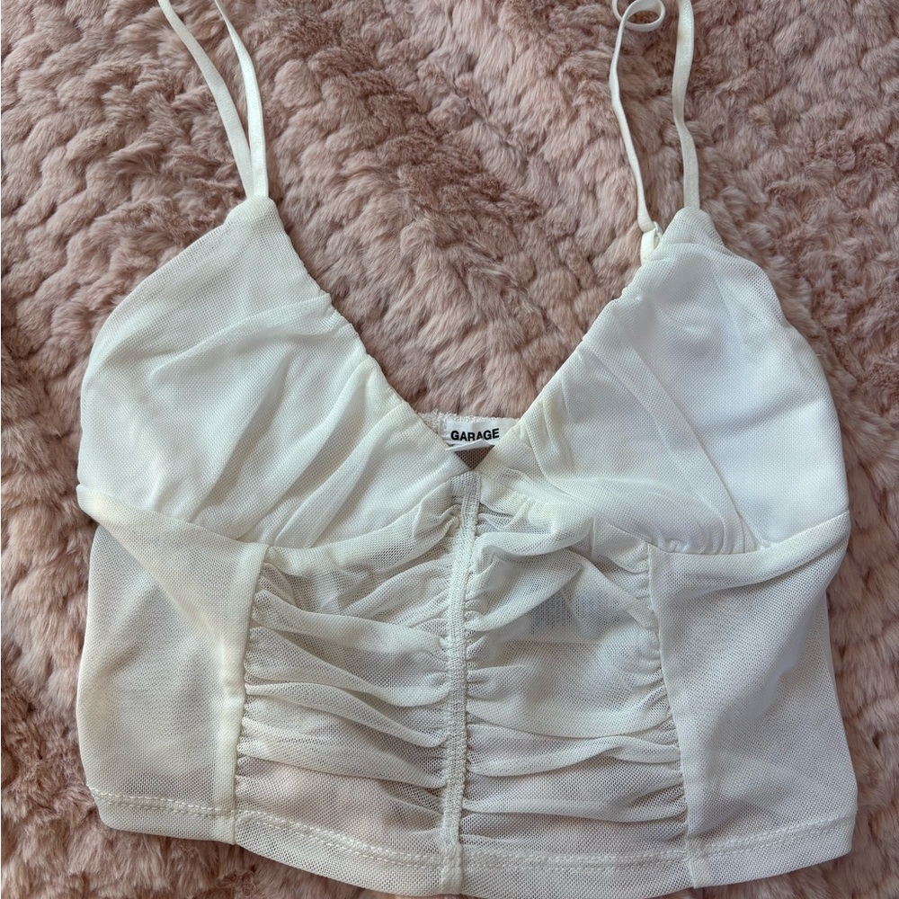 White Garage Corset Tank Top